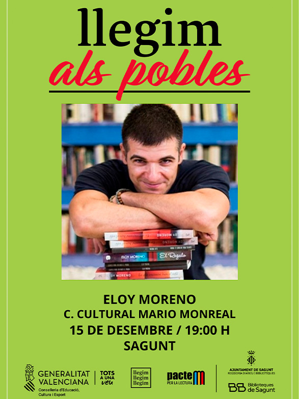 Eloy Moreno continua amb el programa ‘Llegim als pobles’ el dijous en el Centre Cultural Mario Monreal