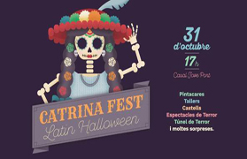Joventut ultima els preparatius per a la Catrina Fest-Latin Halloween de demà