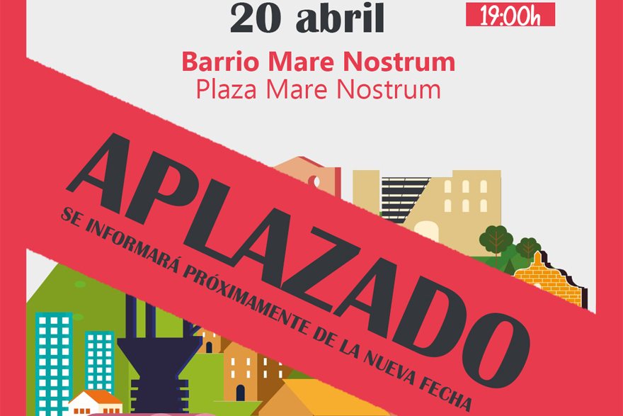 S'ajorna la trobada d'Alcalde de Barri en la plaça Mare Nostrum previst per a hui a causa del mal temps