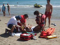 Finalitza amb èxit un simulacre de socorrisme en la platja d'Almardà