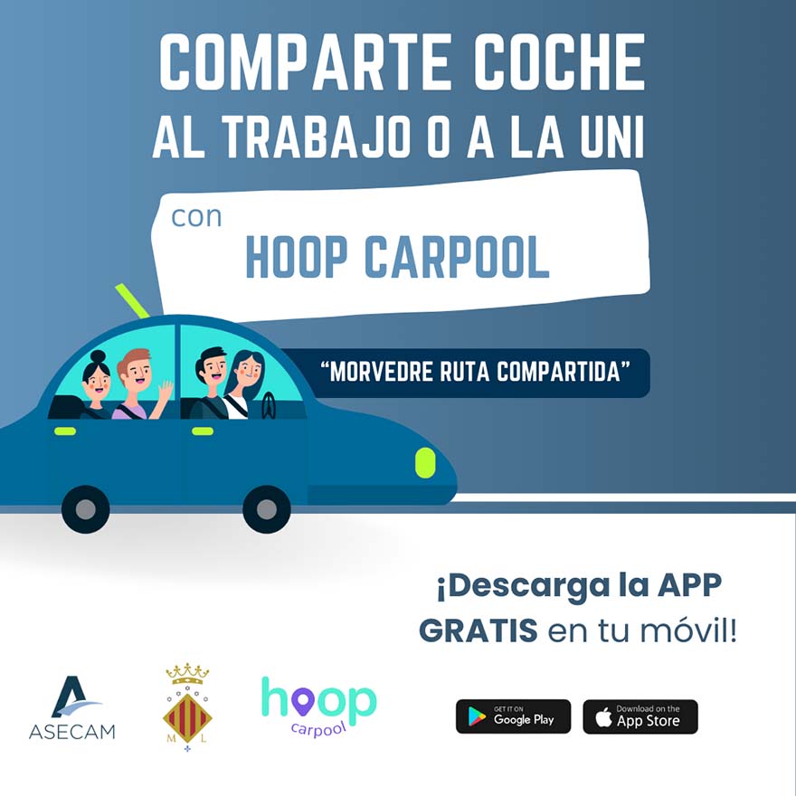 Sagunto lanza una aplicación móvil para compartir vehículo en los desplazamientos diarios