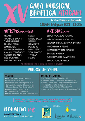 La Gala Benéfica de AFACAM llega a Sagunt a Escena