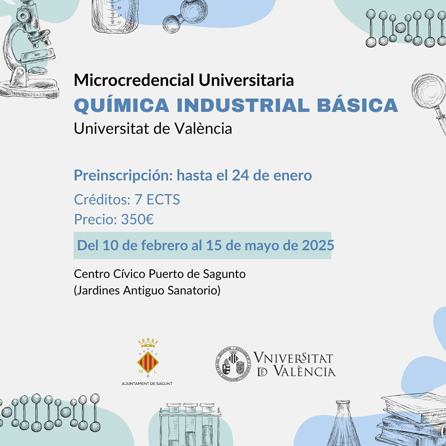 Sagunt i la Universitat de València llancen la segona edició de la microcredencial en Química Industrial Bàsica