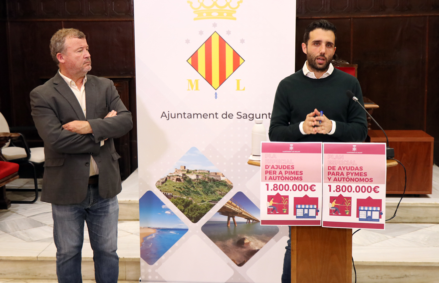 L'Ajuntament de Sagunt presenta el Pla d'ajudes a Pimes i autònoms i demana responsabilitat a la ciutadania en les eixides al carrer durant el confinament
