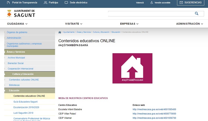 El departament d'Educació actualitza diàriament contingut educatiu online durant l'estat d'alarma