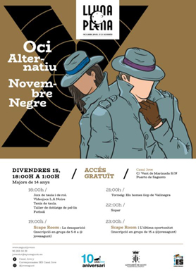 La X Mostra de gènere negre de Sagunt porta al Casal Jove del Port de Sagunt activitats per als jóvens