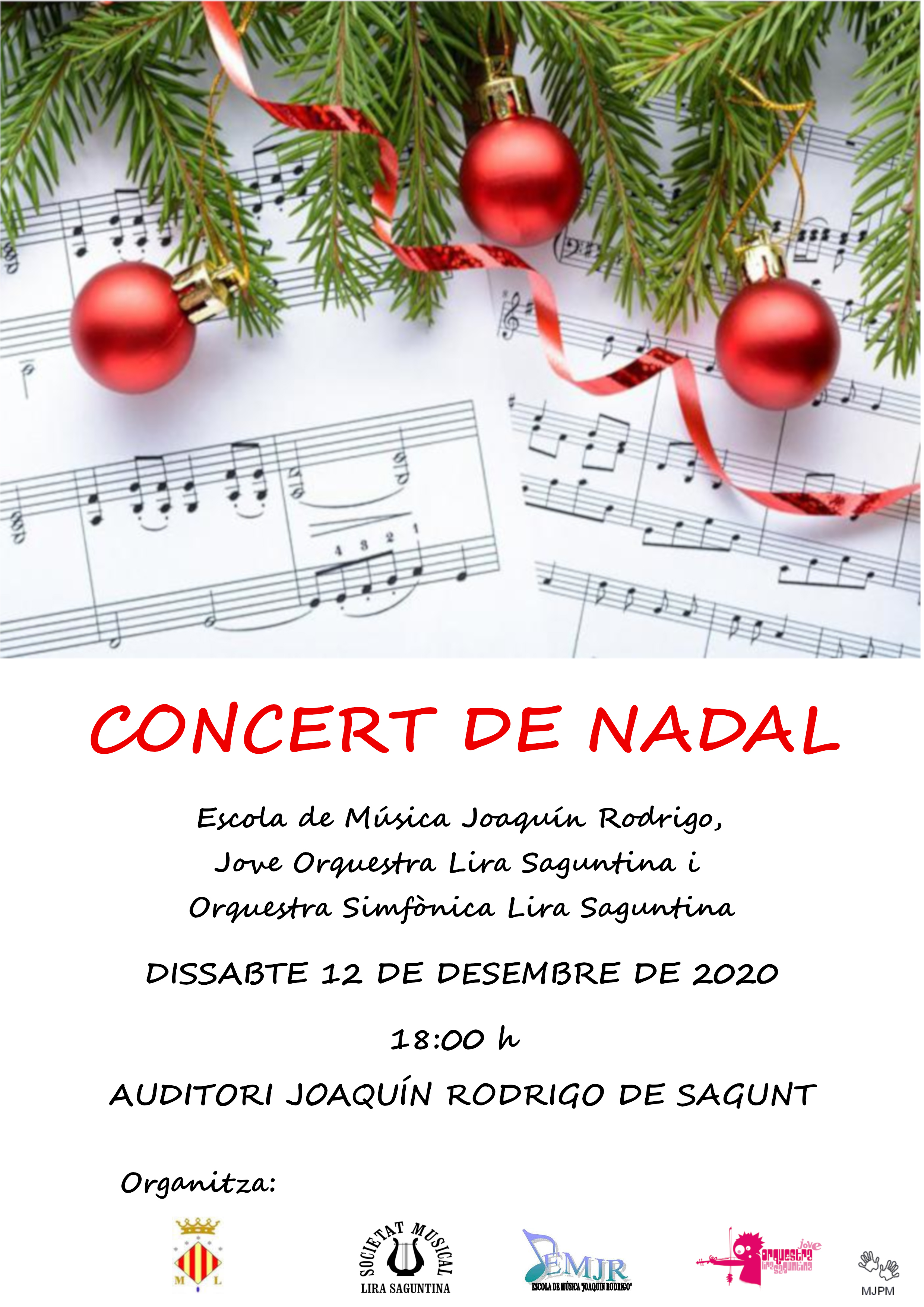 L'Orquestra Lira Saguntina oferirà dissabte que ve el tradicional concert de Nadal a l'Auditori Joaquín Rodrigo
