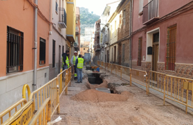L'Ajuntament de Sagunt està realitzant treballs de reurbanització en el carrer Campoamor