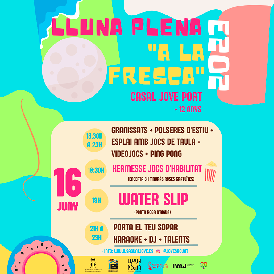 L'última Lluna Plena es constituïx de multitud d'activitats per als jóvens