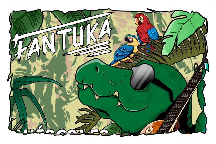 La banda local Fantuka actua hui en la plaça Cronista Chabret