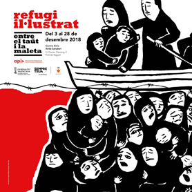 El Centre Cívic acull l'exposició gràfica ‘Refugi il·lustrat: entre el taüt i la maleta’