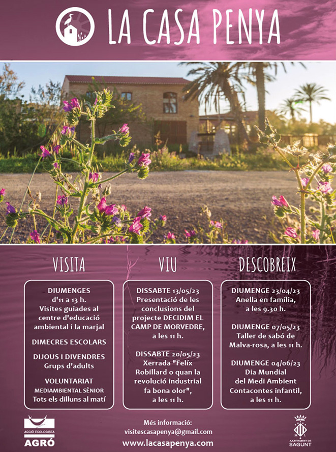 Acció Ecologista-Agró i l'Ajuntament de Sagunt programen dos activitats sobre el cultiu de malva-roses en terres de marjaleria