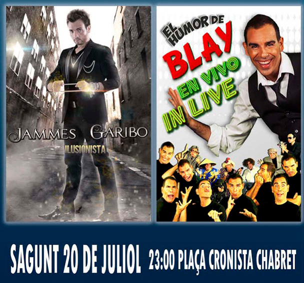 L'espectacle de màgia i humor Jammes Garibo y el Humor de Blay tindrà lloc demà en la plaça Cronista Chabret