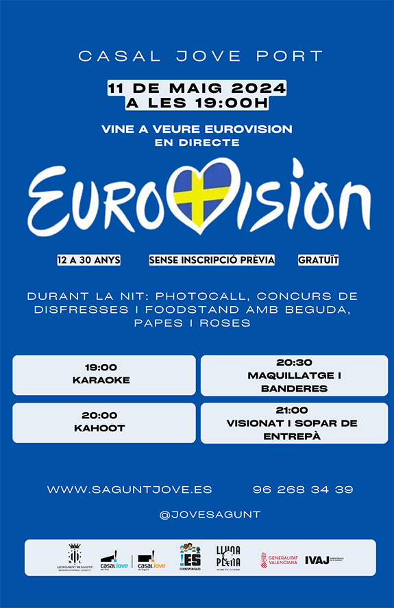Trobada al Casal Jove del Port de Sagunt per a gaudir d'Eurovisió en directe