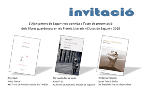 Este viernes se presentan los libros ganadores de los Premis Literaris Ciutat de Sagunt 2018