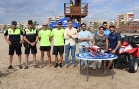 La playa de Puerto de Sagunto acoge la demostración de un dron de salvamento