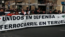 L'Alcalde de Sagunt va assistir a la manifestació a Terol per la defensa de l'eix cantàbric-mediterrani