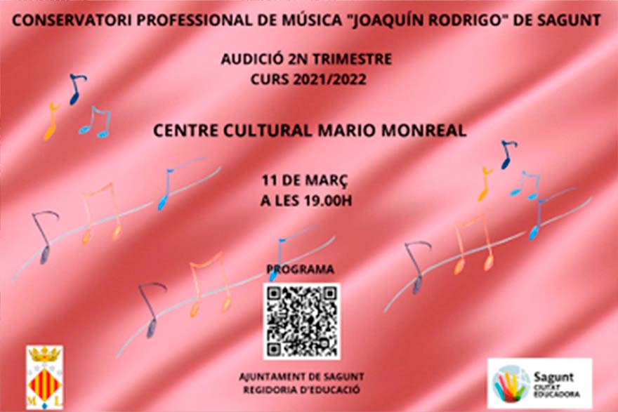 El conservatori Joaquín Rodrigo posa en escena la seua segona audició del curs 2021-2022