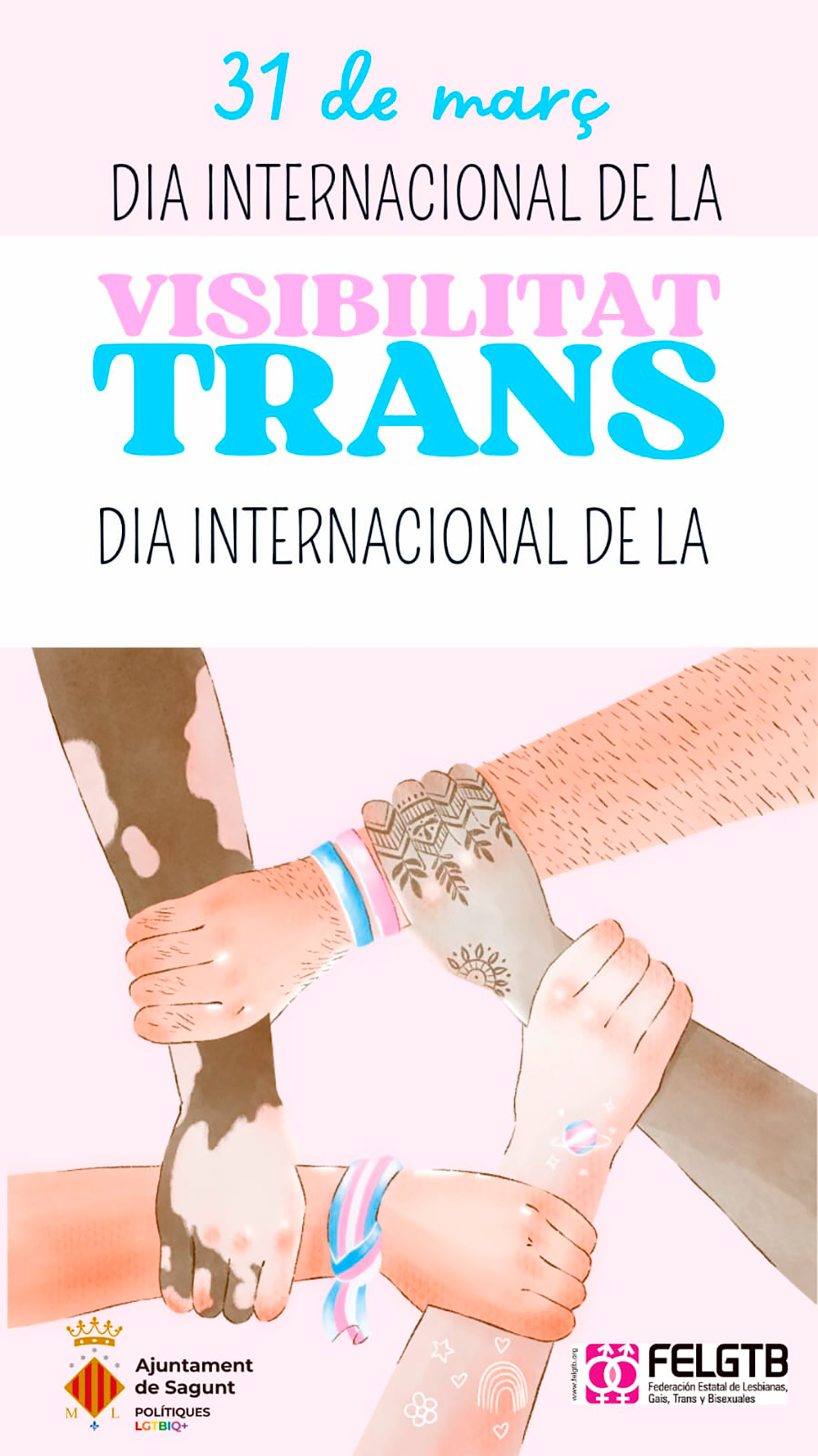 La Concejalía de Políticas LGTBIQ+ se adhiere a una campaña que lucha contra la discriminación en el Día Internacional de la Visibilidad Trans