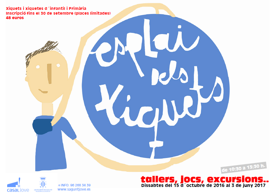 El programa lúdic-educatiu “Esplai de xiquets” comença aquest dissabte