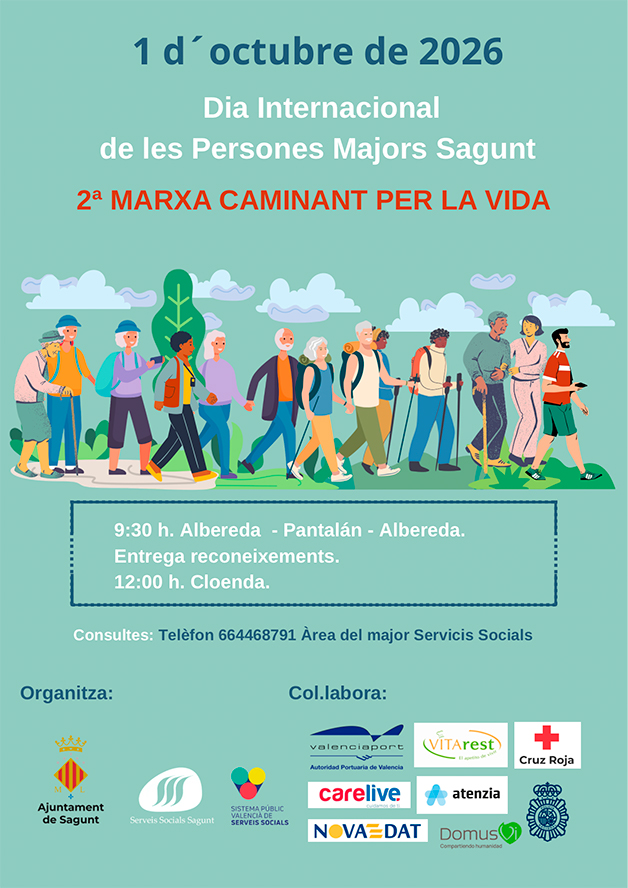 El Día Internacional de las Personas Mayores se celebra el jueves 1 de octubre con la II marcha 'Caminando por la vida'