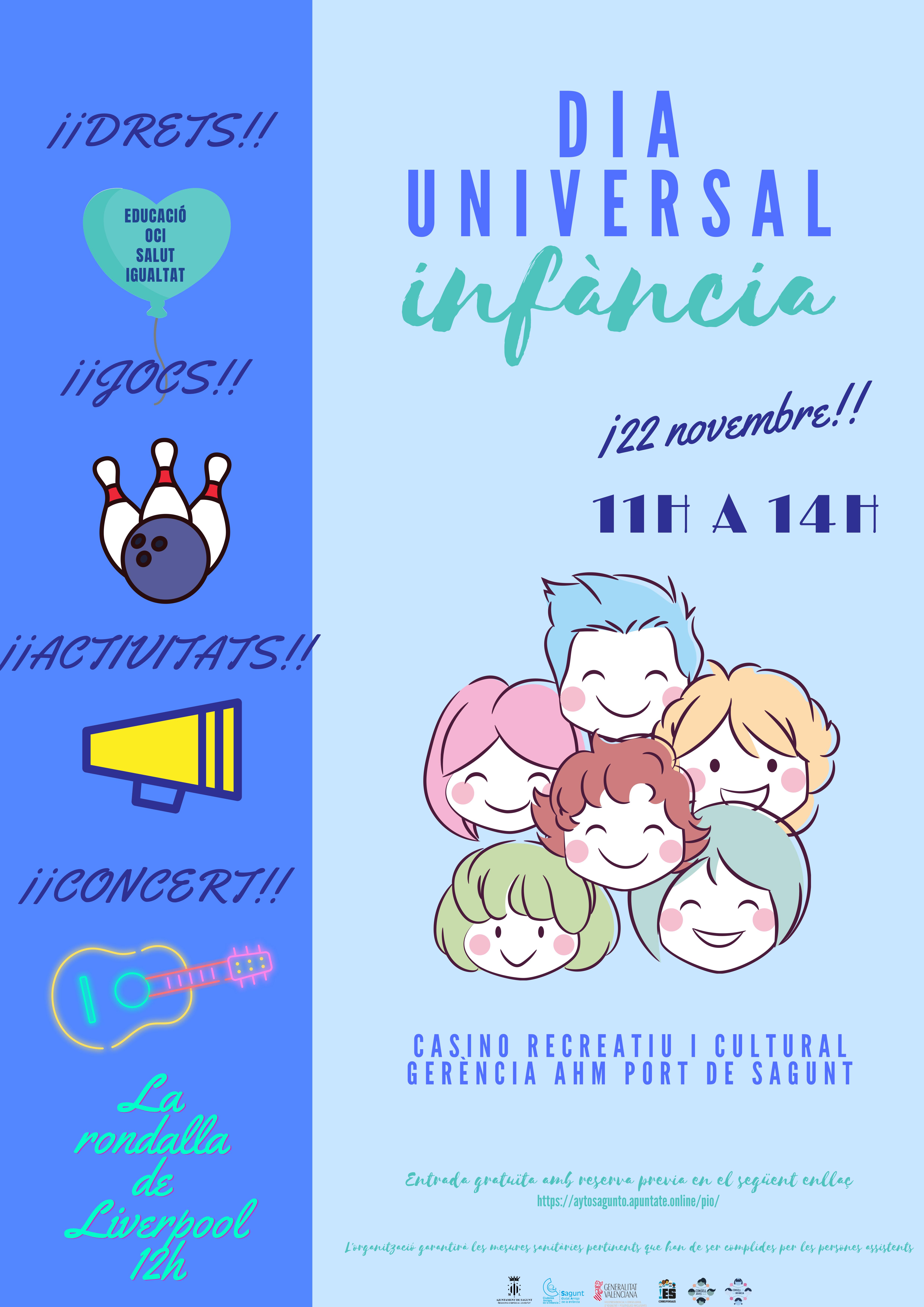 La regidoria de Joventut i Infància commemora el Dia Mundial de la Infància amb activitats durant tot el cap de setmana