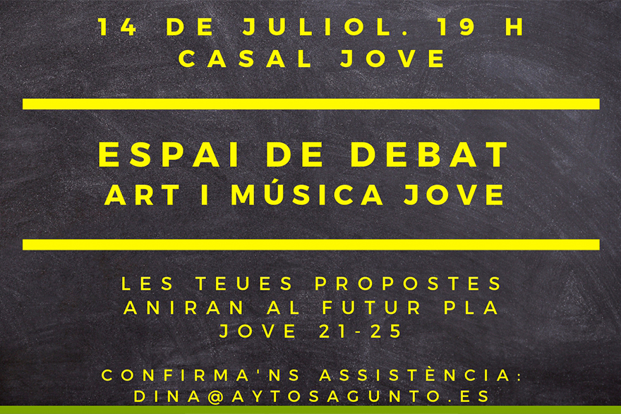 Joventut convoca jóvens creadors i creadores de Sagunt per a conéixer les seues propostes artístiques per al Pla Jove