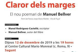 El saguntí Manuel Bellver presenta el nou poemari ‘Claror dels marges’