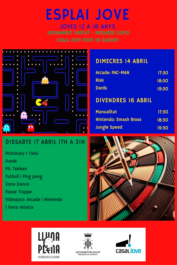 El Casal Jove oferix una àmplia programació d'activitats en l'Esplai Jove